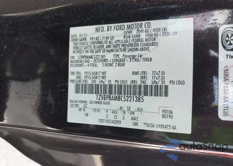 2012 Ford Mustang V6 from USA, damaged, VIN 1ZVBP8AM8C5221385